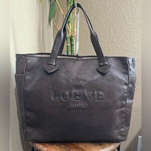 LOEWE DARK BROWN HERITAGE TOTE BAG